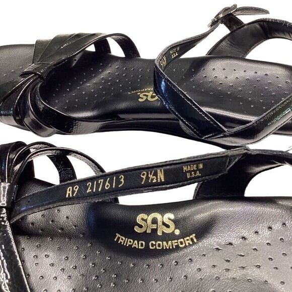 SAS Tripad Comfort Black Patent Leather Sandal 9.5‎ N - Picture 3 of 8